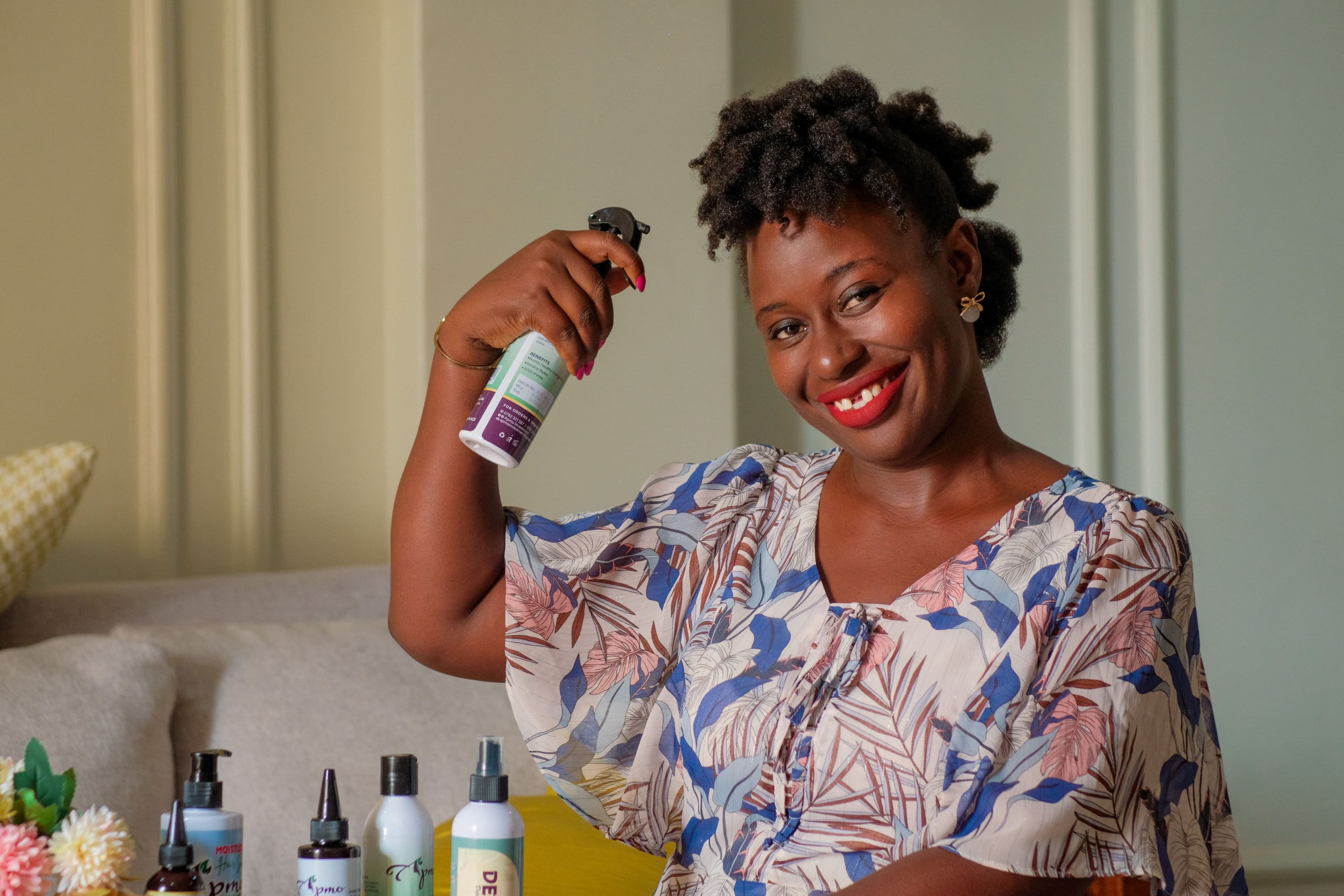 Apmo product ritual with natural haircare products